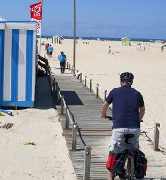 Riding boardwalks near beaches